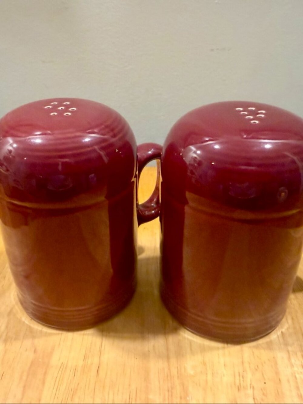 Fiestaware Cinnabar Salt & Pepper Shakers Set Homer Laughlin Retired
